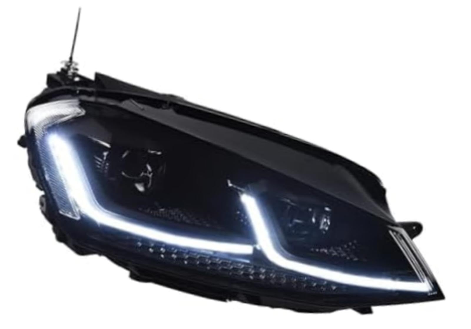 Dla Vw, dla golfa 7.5, dla 2013-2020 reflektor samochodowy Drl lampa czołowa Hid dynamiczny sygnał Bi przednie lampy reflektor włącz światło Wskaźnik lusterka bocznego (Red All LED 7)