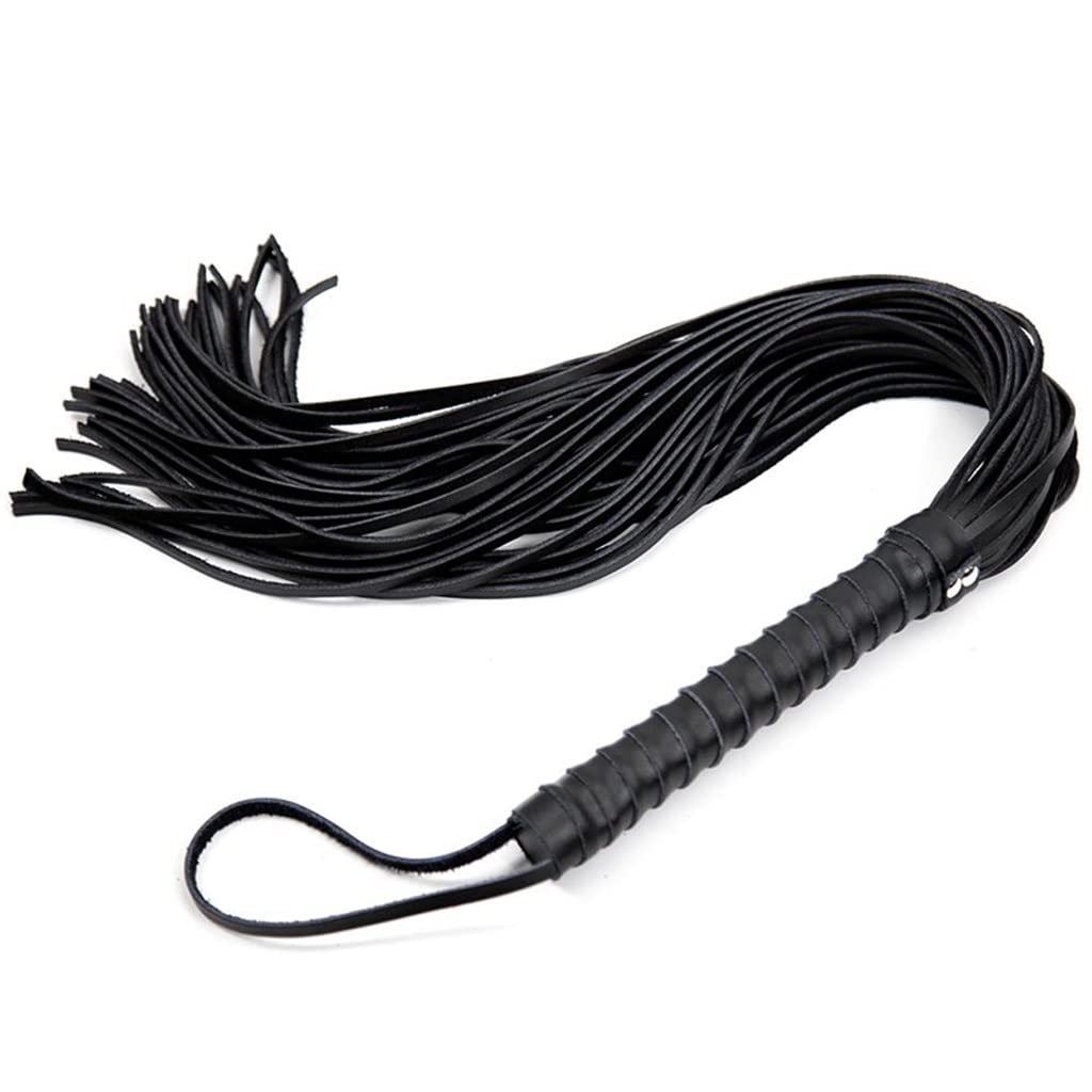 Fouet D’Équitation En Cuir Véritable 40 Cm – Avec Poignée Ergonomique Et Pompon, Pour Une Communication Douce Et Précise Avec Le Cheval