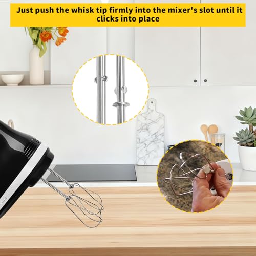 Image of Hand Mixer Beater for KitchenAid 2 Pack | replacement beaters Compatible with W10490648, KHM2B, AP5644233, PS4082859 Parts