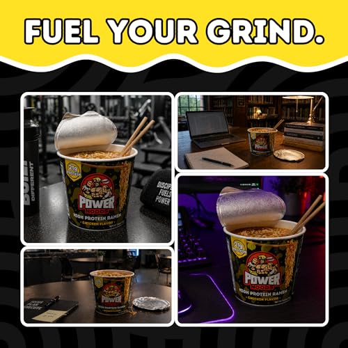 Image of Power Noods High Protein Ramen Noodles - 6 or 12 Pack | Protein Ramen Cups for Lunch or Dinner | Better for You Plant-Based Instant Meal