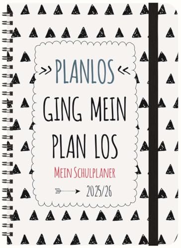 Schülerkalender Planlos 2025/2026: mit 12-monat.-Kalendarium von August 2025 bis Juli 2026. Pro Woche 2 Seiten mit viel Platz für Notizen. Format 14,8 x 21 cm