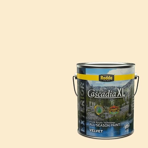 Vista 96 de Rodda Paint CASCADIA ZERO Interior Semi-Gloss Paint & Primer in One, Quart, Gold Tweed
