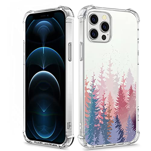 CAROKI Funda transparente para iPhone 13 Pro Max, funda transparente para teléfono móvil con diseño de madera, funda para teléfono de parachoques,Woods Cover