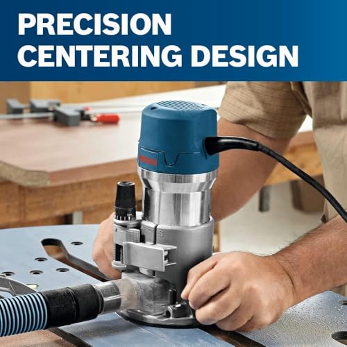 Bosch 1617EVSPK 12 Amp 2-1/4-Horsepower Plunge and Fixed Base Variable Speed Router with RA1054 Deluxe Router Edge Guide With Dust Extraction Hood & Vacuum Hose Adapter
