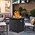 Walsunny 30 inch Outdoor Propane Fire Pit 40,000 BTU Gas Fire Pit Table with Lid & Lava Rock, Waterproof Cover, Square Gas Firepit Table for Garden/Patio, CSA Certification