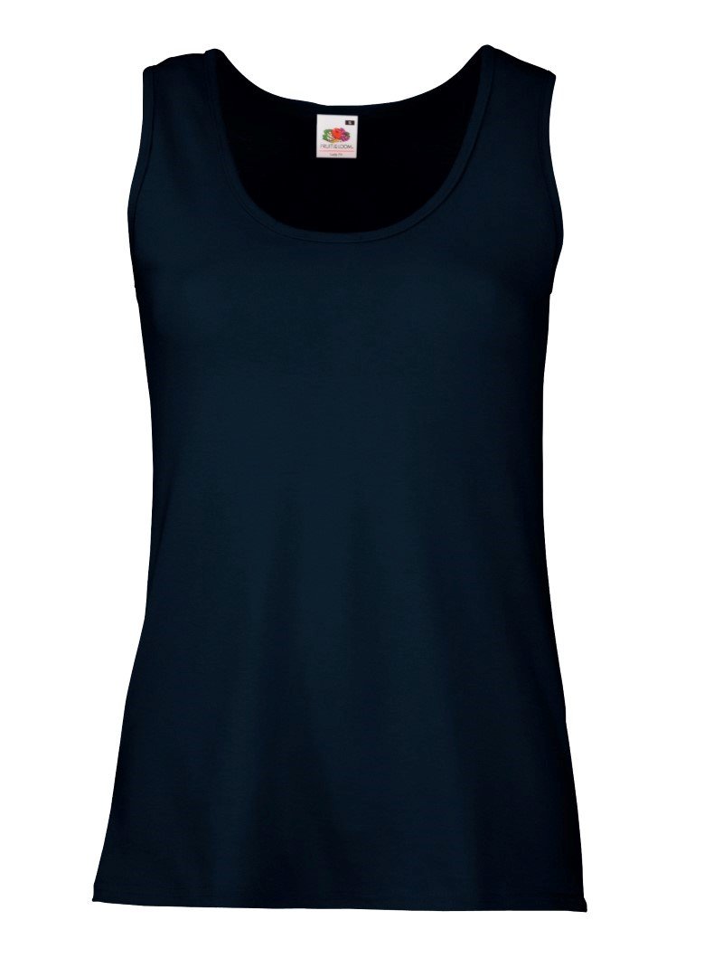 Fruit of the Loom Women's Valueweight Vest Lady Fit, Blue - Deep Navy, S