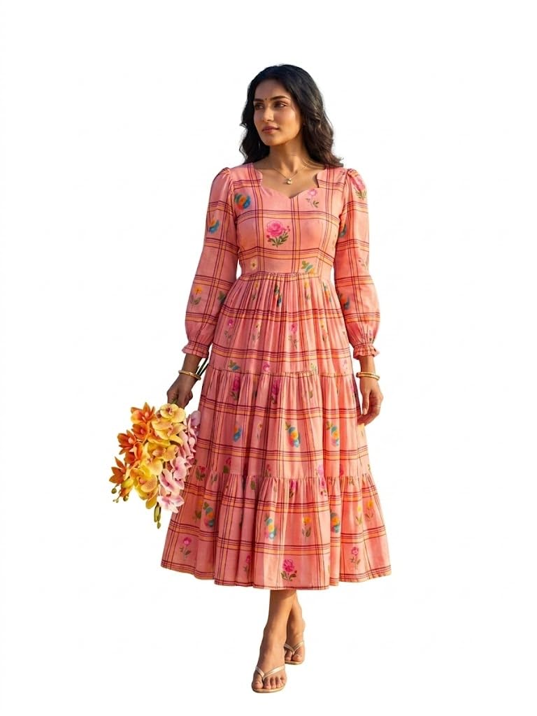 Fit & Flare Casual Dress for Women's-image-1