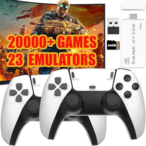 Image of Game Console Stick 4K Stick with Built-in 9+ Emulators 21,000+ Games, 4k Hdmi Output & 2.4GHz Wireless Controller, (Classic Edition)