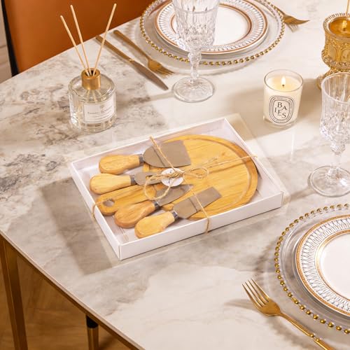 Set de 4 Tablas Redondas de Bambú para Queso Mini miniatura 7