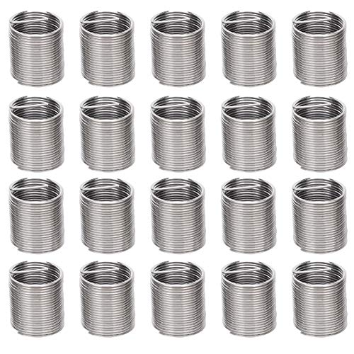Mavaol Thread Repair Kit, 20 Piece Stainless Steel Thread Inserts, Sturdy SUS304 Construction, Metric and Inch Compatibility, for DIYers and Professionals