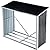Nanberone Log Storage Shed - Galvanized Steel Log Holder with Roof | Log Storage Shed Firewood Rack for Backyard Garden Patio Porch 70.9 x 30.7 x 58.3 inch Dark Gray