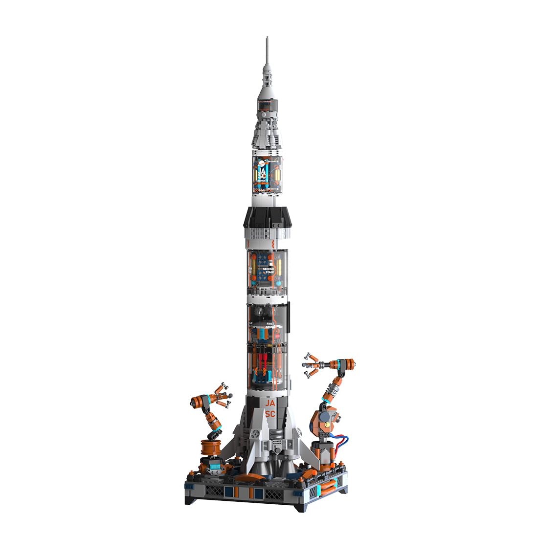 Kit per razzi spaziali, kit fai da te per razzi pesanti, modelli di giocattoli a tema spaziale, modello creativo da collezione ed esposizione di un razzo (1578 pezzi)