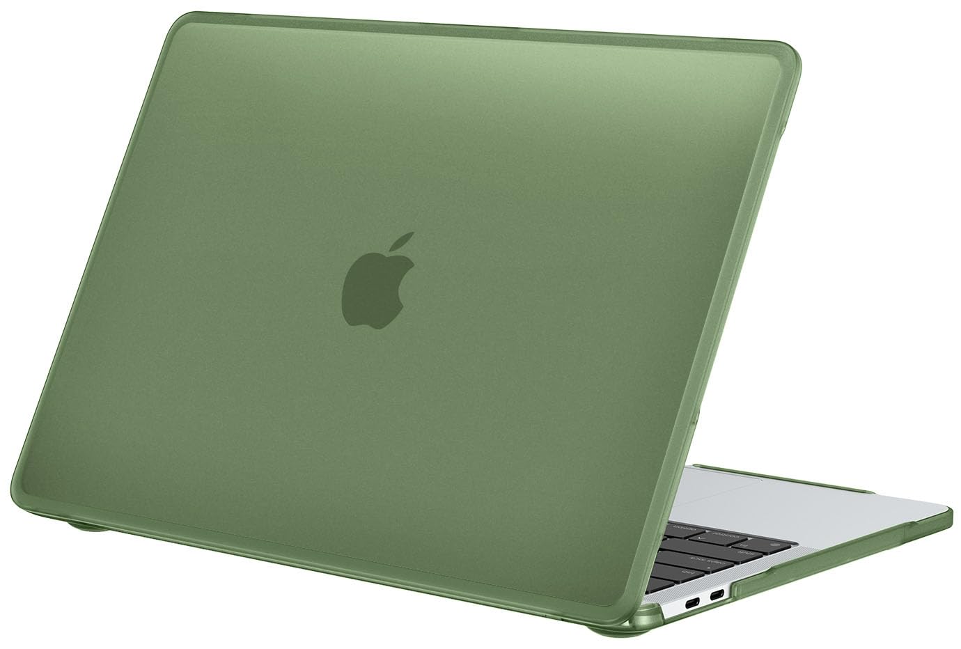 Photo 1 of BlueSwan Anti-Cracking Hard Shell Case for MacBook Pro 13 inch, M2/M1 2022-2016 A2338 A2289 A2251 A2159 A1989 A1706 A1708, Scratch Resistant & Drop-Protection Soft TPU Bumper, Frosted Midnight Green