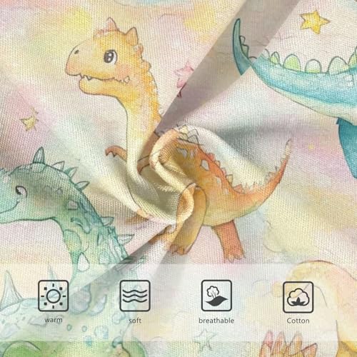 Wusikd Colorful Dinosaurs Girls' Underwear Cotton Rainbow Girls Briefs Soft Toddler Underwear 2T3