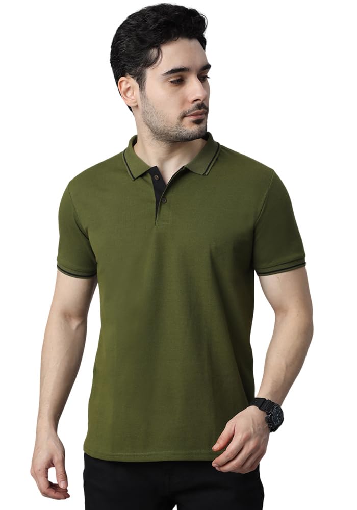 wear your opinion Men's Premium Pique Cotton Polo Collar Neck T-Shirt-picture-46