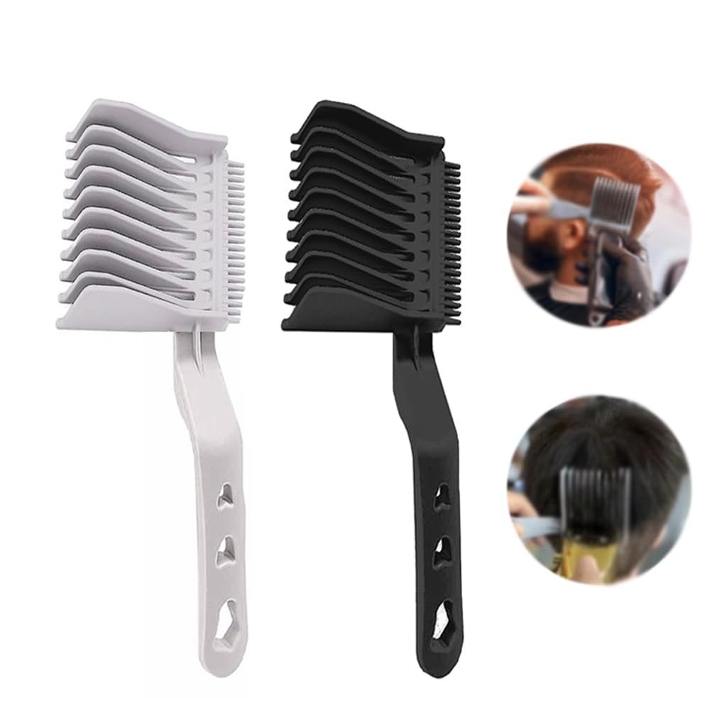 Fade Comb-Professional Barber Comb, For Home or Salon or Professional Use,Barber Fade Combs,Two handles are shipped randomly (two colors)