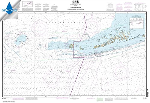 NOAA Chart 11434: Florida Keys Sombrero Key to Dry Tortugas, 32.8 X 47.6, Waterproof