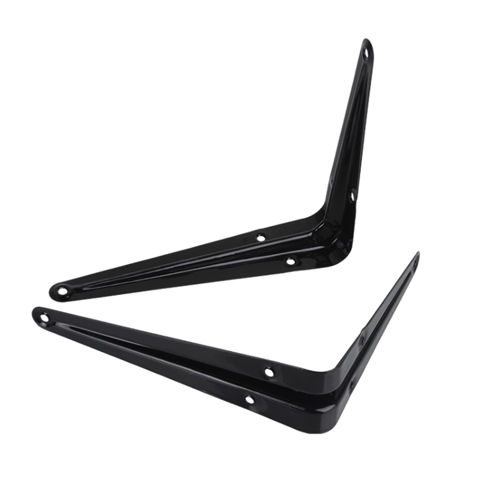4 Pezzi Staffe per Mensole Galleggianti,Reggimensola Ferro,Supporto per Mensola a Parete,Scaffali a L,per Mensole in Cucina,Libreria,Studio,Giardino,con Viti,Nero (350mm x 400mm)