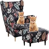 ✔【Housses de Fauteuil à Oreilles tout compris】: Si vous avez un animal de compagnie mignon à la maison, cela protégera votre garde - corps des griffures de votre animal de compagnie. 360° Protégez votre chaise de la poussière, des éclaboussures, des taches et de l'usure quotidienne. C'est aussi une belle décoration qui s'intègre facilement dans votre intérieur.