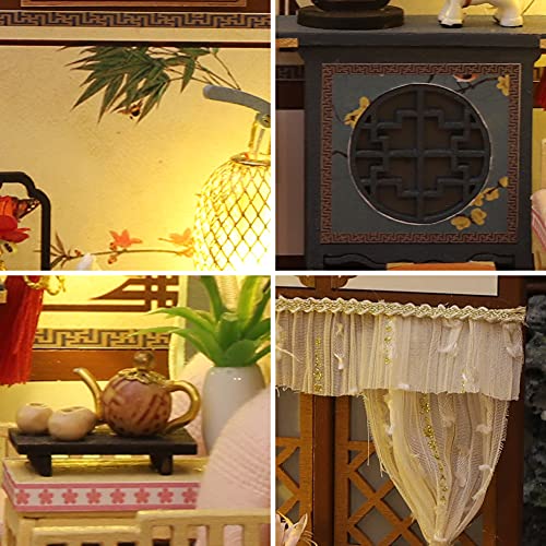 DIY Miniatur-Puppenhaus Kit Chinesische Puppenhaus Kit Puppenhaus Modell Holzmöbel für Valentinstag Kreative Geschenke… – Bild 7