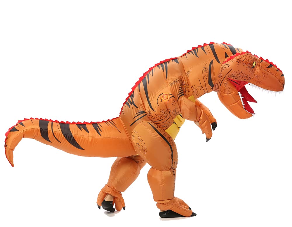 FUNNY COSTUMES Dinosaur Costume,Inflatable,Blow Up T Rex Suit,Adult Size,Halloween,School Bus Pick Up, Dinosaur T Rex Party