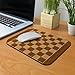 Non-Slip Rectangle Mousepad, WIRESTER Old Wooden Chess Board Mouse Pad for Home, Office and Gaming Desk