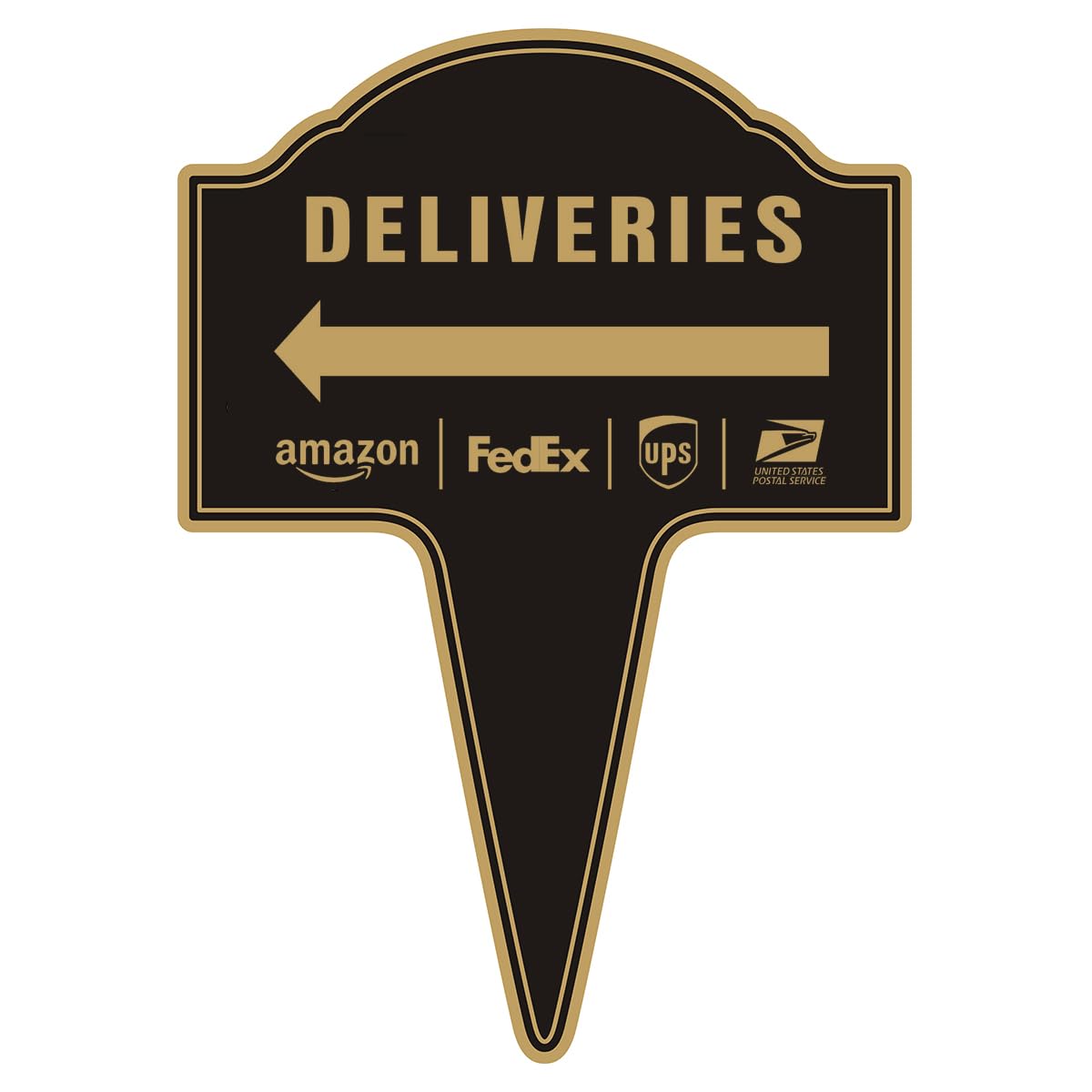 Amazon.com : Deliveries Sign with Arrow Left, Yuntarda 14