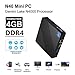 immagine 3Mini PC Fanless Intel Celeron N4000 (up to 2.6GHz) 4GB DDR/64GB eMMC Mini Desktop Computer Windows 10 Pro HDMI and VGA Port 2.4/5.8G WiFi BT4.2 3xUSB3.0 Support Linux,NGFF 2242 SSD