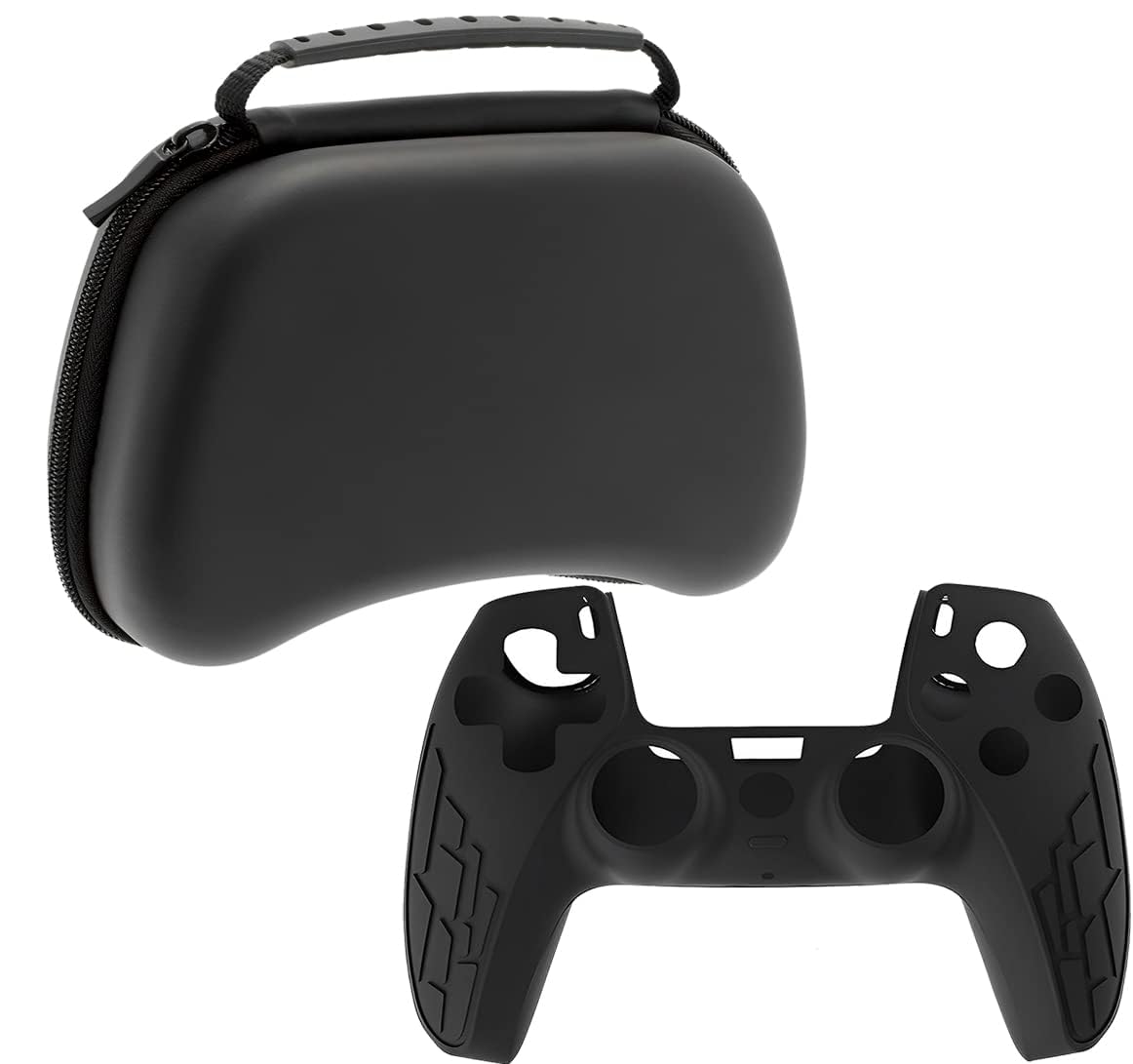 OIVO INDIA Black Controller EVA & Silicone Cover Case PS5 Controller Skin Anti Slip Protective Case Sleeve for Sony PS5 DualSense Controller (Combo of 2 - GC-09 Black + P5CC-06 ZigZagBK) (B0CHW8FWXS) Amazon Price History, Amazon Price Tracker