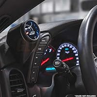 Vista 4 de GlowShift Manómetro negro para salpicadero, compatible con Chevy Corvette 2005-2013, plástico ABS, soportes (1) calibre de 2-1/16 pulgadas