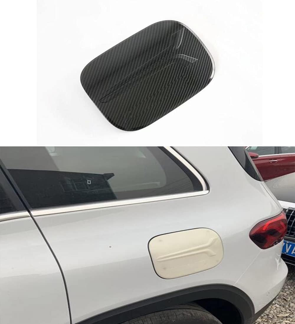 /Carbon Fiber Auto Fuel Filler Door Cover Gas Tank Cap Decoration Cover Trim for Mercedes-Benz GLB 2020-2023