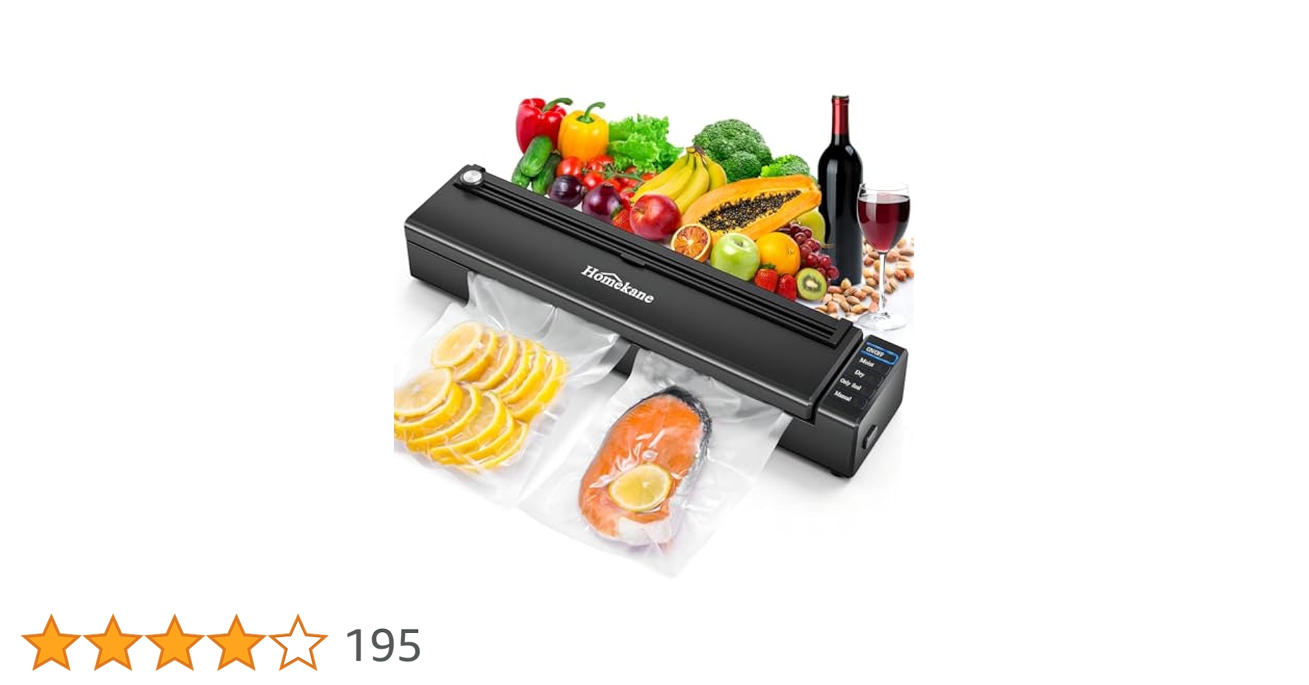 Macchina Sottovuoto HOMEKANE - Sigillatore Con Taglierina Per Alimenti Freschi E Secchi