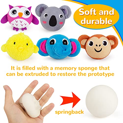 Teytoy 016 Mini Sensory Stress Ball For Kids And Adults,5 Pcs Plush Stuffed Animals Farm Friends Infant And Toddler Toys Owl thumb #4