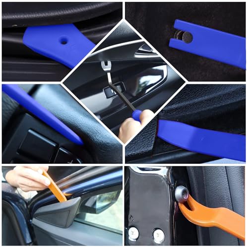 MumdoYAL 12 Stück Hebelwerkzeug Auto, Zierleistenkeil-Set für die Demontage von Auto-Innenraumverkleidungen - Werkzeug, Auto Demontage Werkzeug