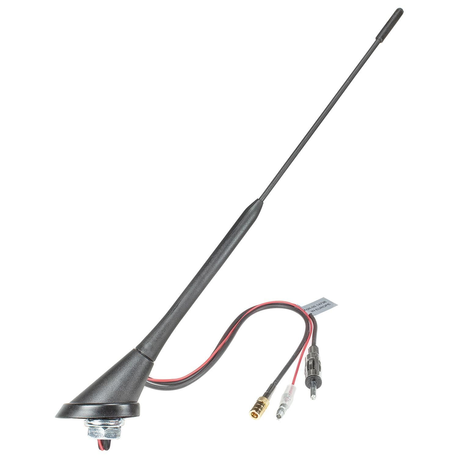 tomzz Audio 1000-067 Antenne Dab pour Voiture, antenne de Toit combinée Dab+ FM AM avec amplificateur SMB DIN 52 degrés