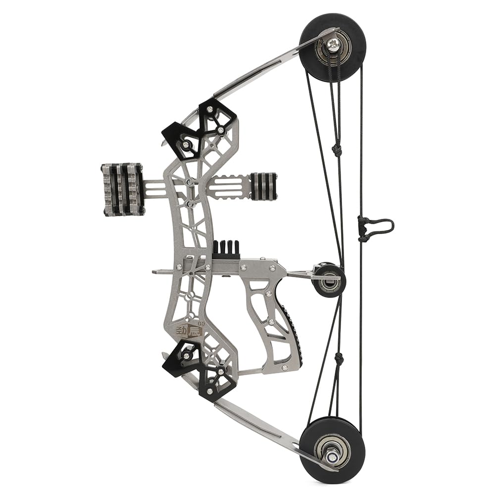 Set arco compound da 10,4" con peso di trazione di 12 libbre Kit per tiro con l'arco con gittata di 40-50 m - Perfetto per il tiro al bersaglio, i giochi di tiro e i regali delle feste