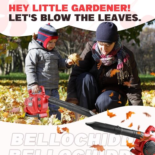 BELLOCHIDDO Kids Leaf Blower - Pretend Play Series Outdoor Power Tool, Battery Powered Kids Blower, Realistic Sounds and Wind - Gardening Kids Tool Set - Image 3
