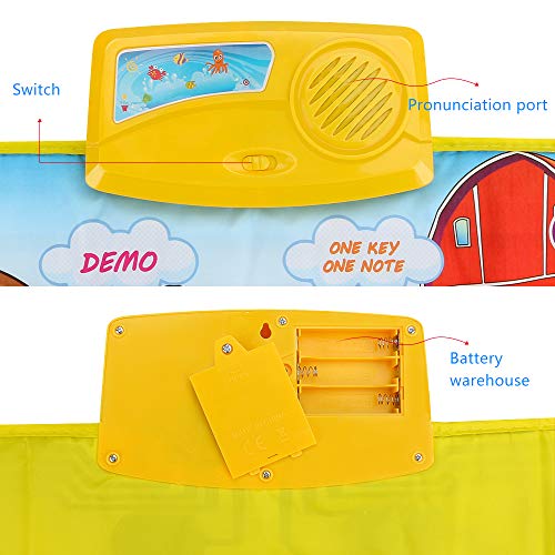 welltop Pianomat, Muziekspeelgoed 10-toets Muziek Tapijt Dansmat Draagbaar Vroeg Onderwijs Muzikaal Toetsenbord… - Image 6