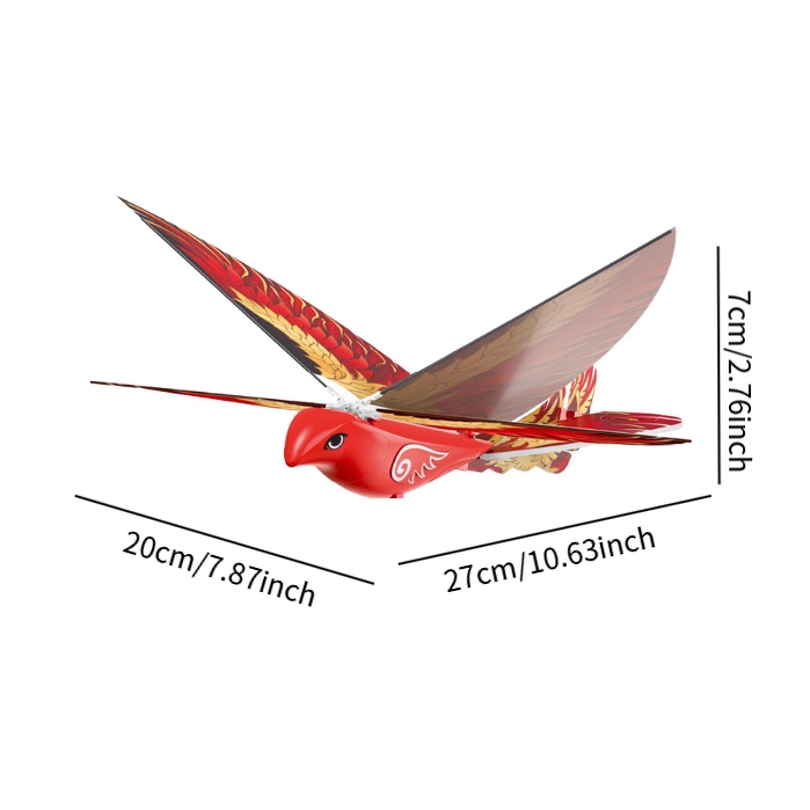 Pájaro Volador RC con Mando, Juguete de Pájaro Eléctrico, Rojo, Individual