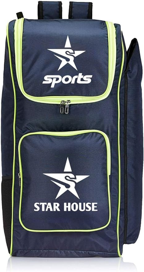 Star House Sports Cricket Kit Bag with Heavy Material Fabric Nylon Material (Black Green)-picture-15