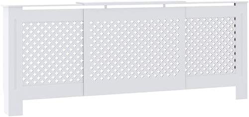 Miniatura 174 de 2 piezas de MDF para el hogar, calentador de sala de estar, soporte lateral para calefacción, cubierta de radiador, estante de gabinete de