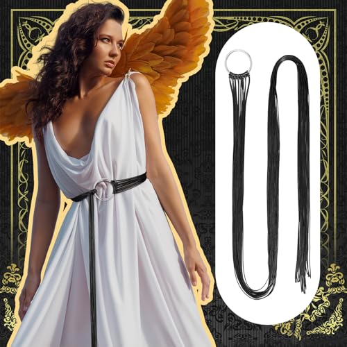 Berlune Women Viking Cross Belt Medieval Extra Long Rope Belt for Norse Witch Shaman Pagan Renaissance Halloween Accessories4