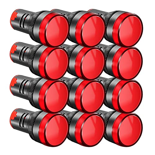 Gebildet 22mm 220V-380VAC Indicador de Potencia LED, Luz Piloto