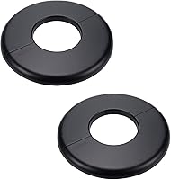 Vista 22 de 2 piezas de brida dividida de pared, placas de escudo autoadhesivas cuadradas de ABS con diseño de hebilla para tubo de 0.47"/12mm de diámetro