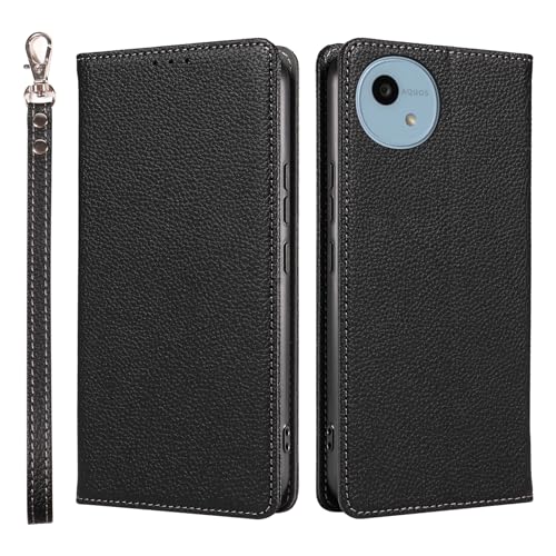 AQUOS wish4用 ケース 手帳型 カード収納 シャープ アクオス ウッシュ4用 マホケース 上質レザー 横置きスタンド機能 折りたたみ Sharp SH-52E用 ケース スタンド付き A402SH用 手帳型ケース 内蔵マグネット 開閉式 アクオス