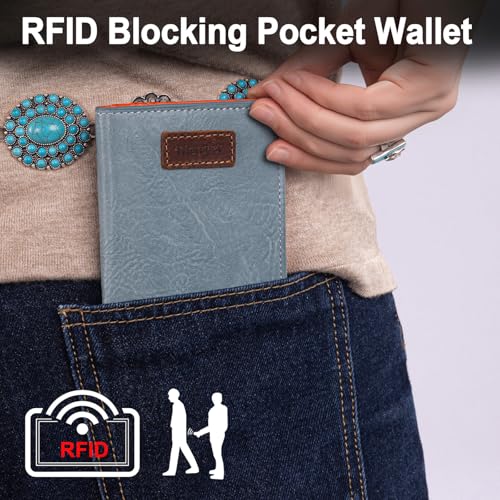 Image of Montana West X Wrangler Womens Small Wallet Rfid Wallet Women Slim Minimalist Wallets for Ladies Female with A Coin Purse