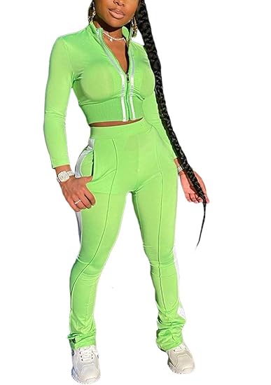 Womens tracksuit top green Clearance