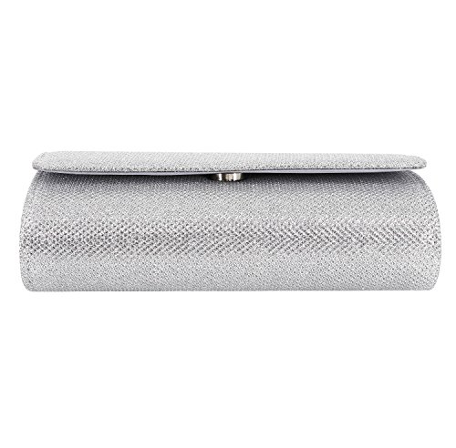 Naimo Flap Dazzling Small Clutch Bag Evening Bag With Detachable Chain - Image 4