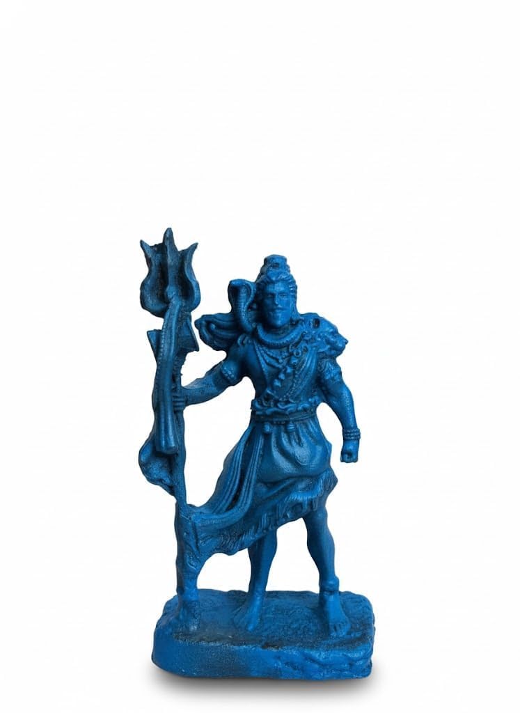 Shiva Traders Resin Shiv Ji Murti | 12.5 Inch Blue Lord Shiva