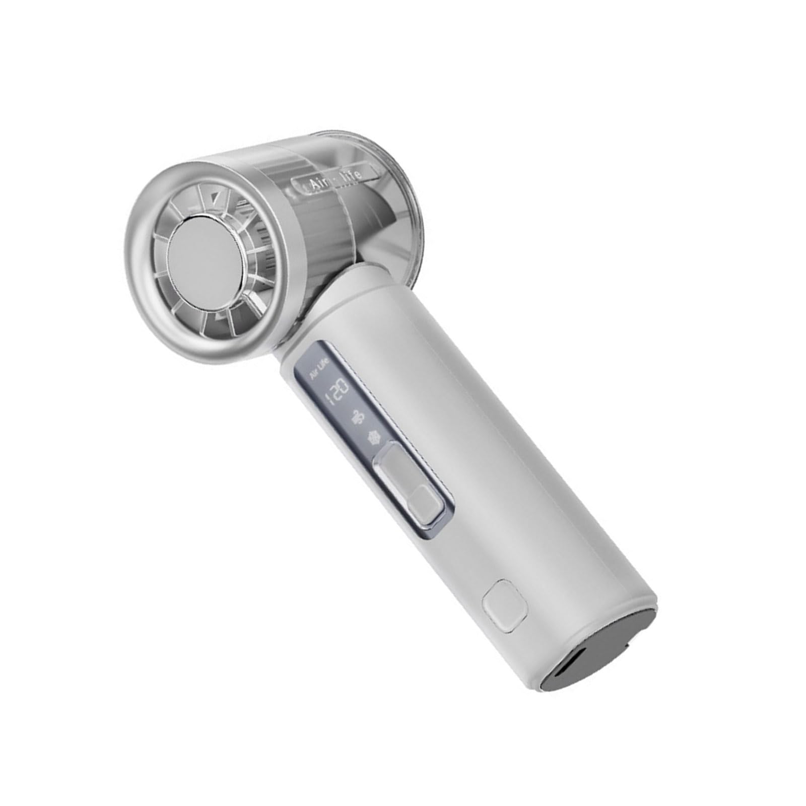 FROMCEO Handheld Fan with Digital Display 120 Speed Setting USB Rechargeable Quiet Portable Fan for Camping Travel Home Portable Usb Rechargeable